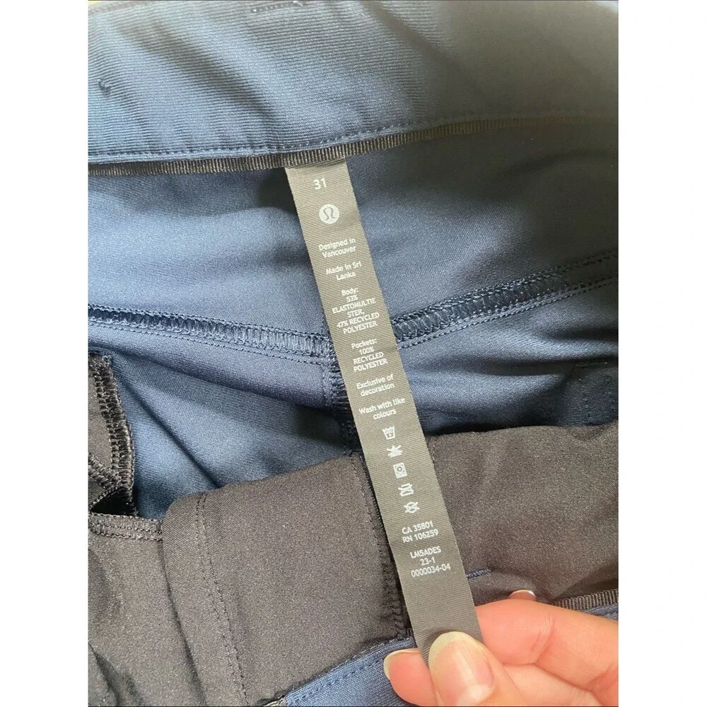 Men's Lululemon ABC 5 pocket Pants Navy Warpstreme
